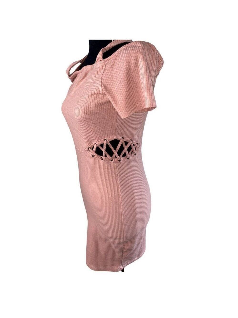 Women's Mauve Mid-length Dress Size Medium |BB-DSST-TM0624-2 - Picture 7 of 8